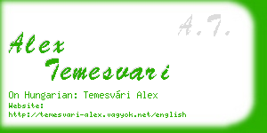 alex temesvari business card
